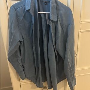 J. Crew Blue Lightweight Oversized Shirt